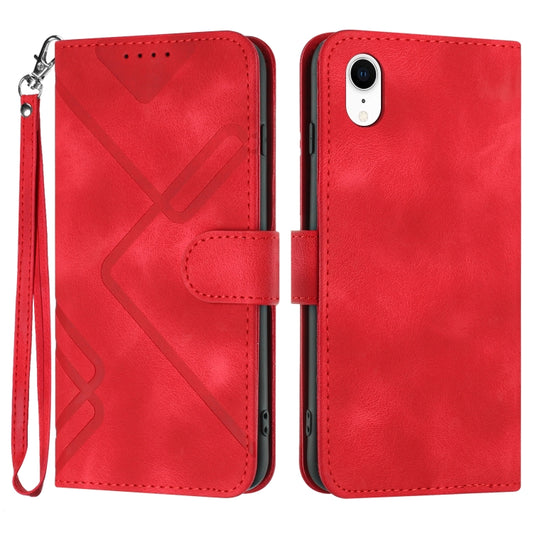 Line Pattern Skin Feel Leather Phone Case, For iPhone XR, For iPhone XS Max, For iPhone 6 Plus / 7 Plus / 8 Plus, For iPhone 5s / SE