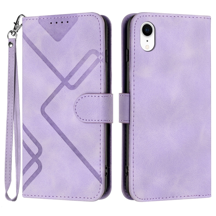 Line Pattern Skin Feel Leather Phone Case, For iPhone XR, For iPhone XS Max, For iPhone 6 Plus / 7 Plus / 8 Plus, For iPhone 5s / SE