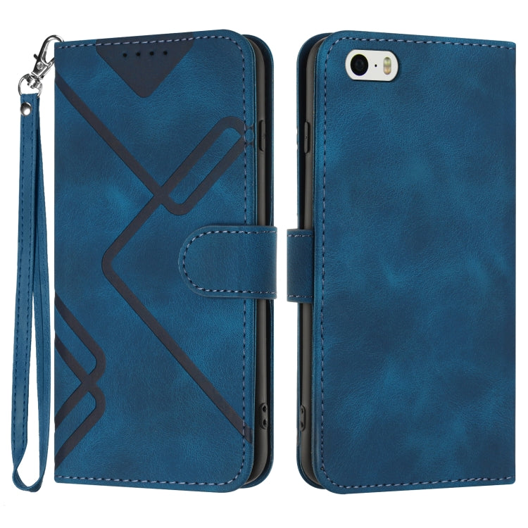 Line Pattern Skin Feel Leather Phone Case, For iPhone XR, For iPhone XS Max, For iPhone 6 Plus / 7 Plus / 8 Plus, For iPhone 5s / SE