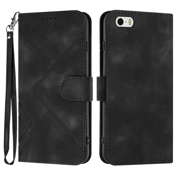 Line Pattern Skin Feel Leather Phone Case, For iPhone XR, For iPhone XS Max, For iPhone 6 Plus / 7 Plus / 8 Plus, For iPhone 5s / SE