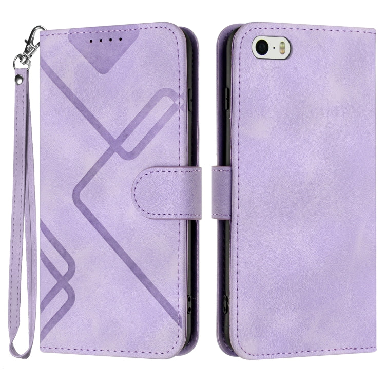 Line Pattern Skin Feel Leather Phone Case, For iPhone XR, For iPhone XS Max, For iPhone 6 Plus / 7 Plus / 8 Plus, For iPhone 5s / SE