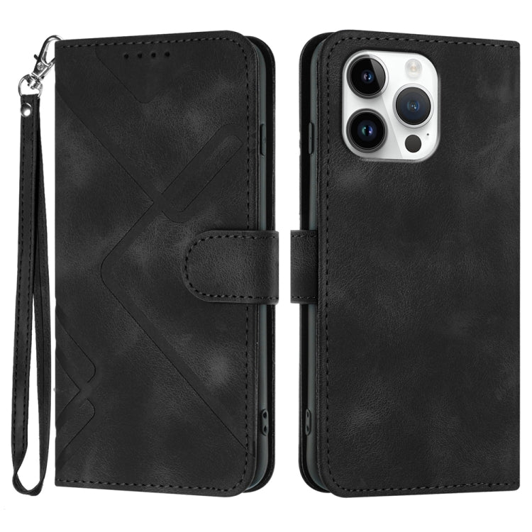 Line Pattern Skin Feel Leather Phone Case, For iPhone 17 Pro Max, For iPhone 17 Pro, For iPhone 17, For iPhone 17 Air, For iPhone 16 Pro Max, For iPhone 16 Pro, For iPhone 16 Plus, For iPhone 16