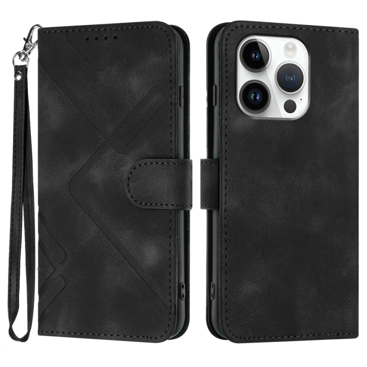 Line Pattern Skin Feel Leather Phone Case, For iPhone 17 Pro Max, For iPhone 17 Pro, For iPhone 17, For iPhone 17 Air, For iPhone 16 Pro Max, For iPhone 16 Pro, For iPhone 16 Plus, For iPhone 16