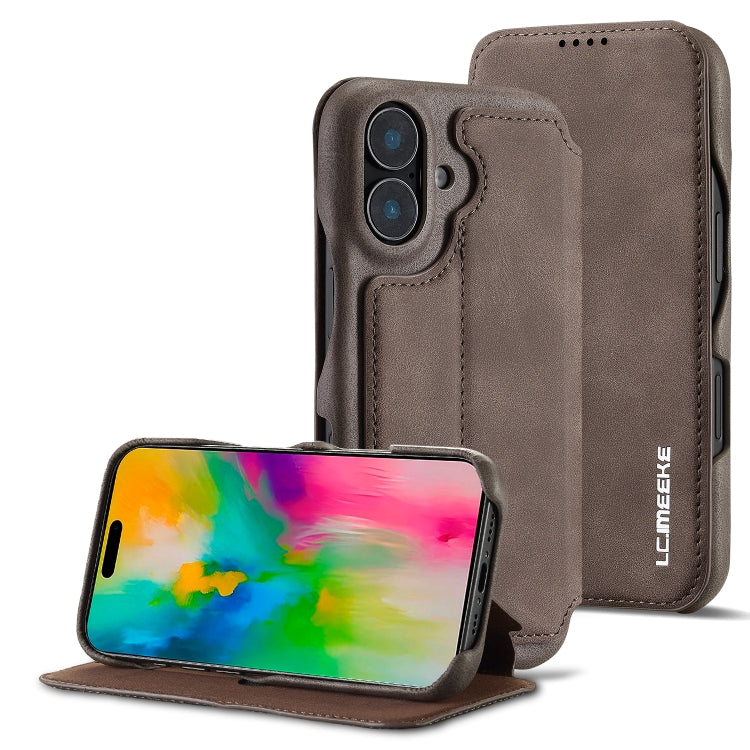 LC.IMEEKE Hon Ancient Series Flip Leather Phone Case, For iPhone 17 Pro Max, For iPhone 17 Pro, For iPhone 17, For iPhone 17 Air, For iPhone 16 Pro Max, For iPhone 16 Pro, For iPhone 16 Plus, For iPhone 16, For iPhone 15 Pro Max