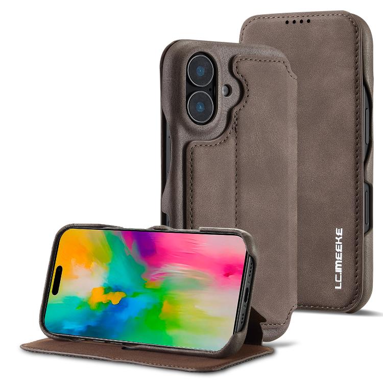 LC.IMEEKE Hon Ancient Series Flip Leather Phone Case, For iPhone 17 Pro Max, For iPhone 17 Pro, For iPhone 17, For iPhone 17 Air, For iPhone 16 Pro Max, For iPhone 16 Pro, For iPhone 16 Plus, For iPhone 16, For iPhone 15 Pro Max