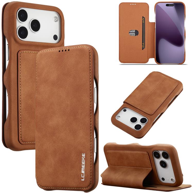 LC.IMEEKE Hon Ancient Series Flip Leather Phone Case, For iPhone 17 Pro Max, For iPhone 17 Pro, For iPhone 17, For iPhone 17 Air, For iPhone 16 Pro Max, For iPhone 16 Pro, For iPhone 16 Plus, For iPhone 16, For iPhone 15 Pro Max