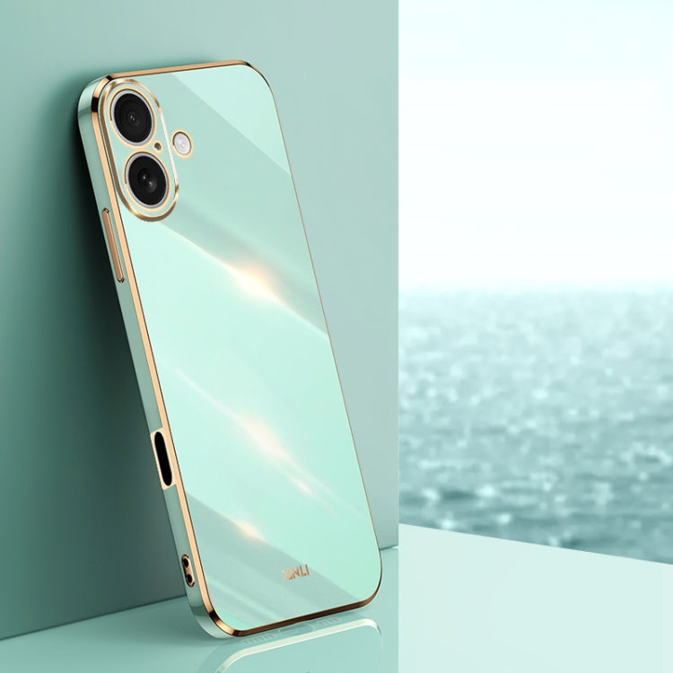 XINLI Straight Edge 6D Electroplate TPU Phone Case