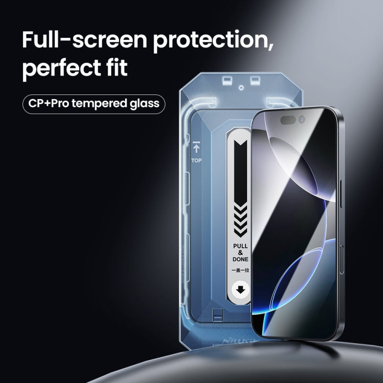 NILLKIN CP+Pro Explosion-proof Tempered Glass Film, For iPhone 16 Pro Max, For iPhone 16 Pro, For iPhone 16 Plus, For iPhone 16, For iPhone 15 Pro Max, For iPhone 15 Pro, For iPhone 15