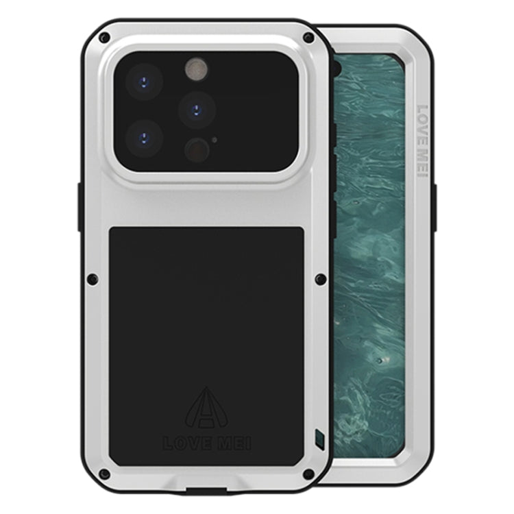 LOVE MEI Metal Shockproof Life Waterproof Dustproof Phone Case, For iPhone 16 Pro Max, For iPhone 16 Pro, For iPhone 16, For iPhone 15 Pro Max, For iPhone 15 Pro, For iPhone 15 Plus, For iPhone 15