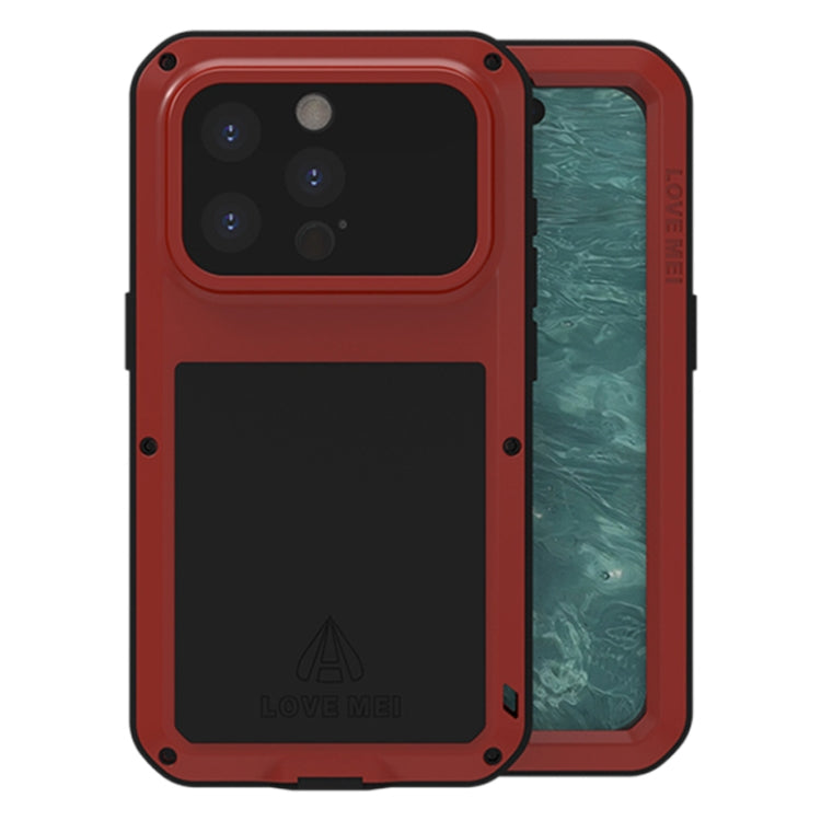 LOVE MEI Metal Shockproof Life Waterproof Dustproof Phone Case, For iPhone 16 Pro Max, For iPhone 16 Pro, For iPhone 16, For iPhone 15 Pro Max, For iPhone 15 Pro, For iPhone 15 Plus, For iPhone 15
