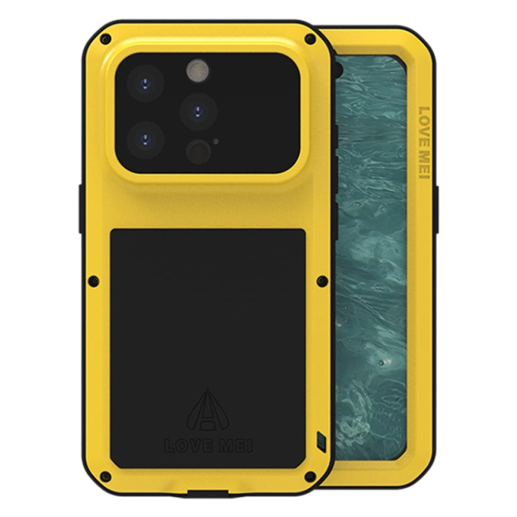 LOVE MEI Metal Shockproof Life Waterproof Dustproof Phone Case, For iPhone 16 Pro Max, For iPhone 16 Pro, For iPhone 16, For iPhone 15 Pro Max, For iPhone 15 Pro, For iPhone 15 Plus, For iPhone 15