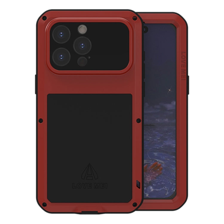 LOVE MEI Metal Shockproof Life Waterproof Dustproof Phone Case, For iPhone 16 Pro Max, For iPhone 16 Pro, For iPhone 16, For iPhone 15 Pro Max, For iPhone 15 Pro, For iPhone 15 Plus, For iPhone 15