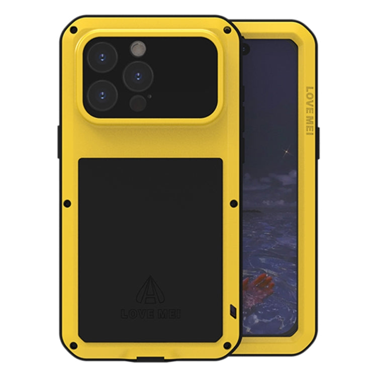 LOVE MEI Metal Shockproof Life Waterproof Dustproof Phone Case, For iPhone 16 Pro Max, For iPhone 16 Pro, For iPhone 16, For iPhone 15 Pro Max, For iPhone 15 Pro, For iPhone 15 Plus, For iPhone 15