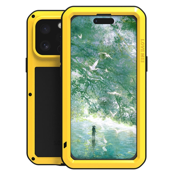 LOVE MEI Metal Shockproof Life Waterproof Dustproof Phone Case, For iPhone 16 Pro Max, For iPhone 16 Pro, For iPhone 16, For iPhone 15 Pro Max, For iPhone 15 Pro, For iPhone 15 Plus, For iPhone 15