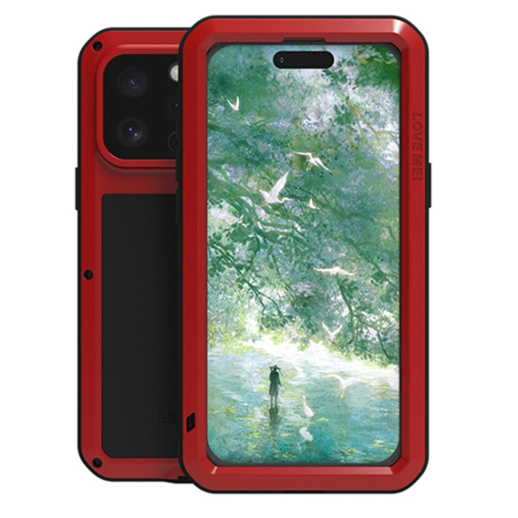 LOVE MEI Metal Shockproof Life Waterproof Dustproof Phone Case, For iPhone 16 Pro Max, For iPhone 16 Pro, For iPhone 16, For iPhone 15 Pro Max, For iPhone 15 Pro, For iPhone 15 Plus, For iPhone 15