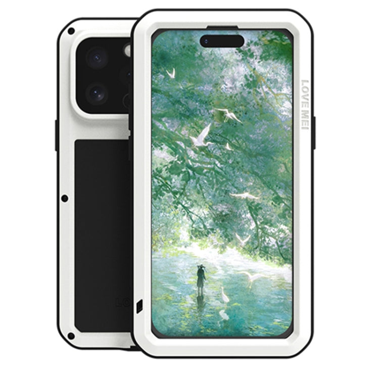 LOVE MEI Metal Shockproof Life Waterproof Dustproof Phone Case, For iPhone 16 Pro Max, For iPhone 16 Pro, For iPhone 16, For iPhone 15 Pro Max, For iPhone 15 Pro, For iPhone 15 Plus, For iPhone 15