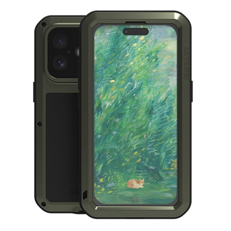 LOVE MEI Metal Shockproof Life Waterproof Dustproof Phone Case, For iPhone 16 Pro Max, For iPhone 16 Pro, For iPhone 16, For iPhone 15 Pro Max, For iPhone 15 Pro, For iPhone 15 Plus, For iPhone 15
