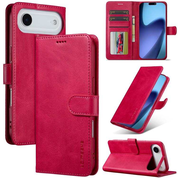 LC.IMEEKE Calf Texture Horizontal Flip Leather Case, For iPhone 17 Pro Max, For iPhone 17 Pro, For iPhone 17, For iPhone 17 Air, iPhone 16e, For iPhone 16 Pro Max