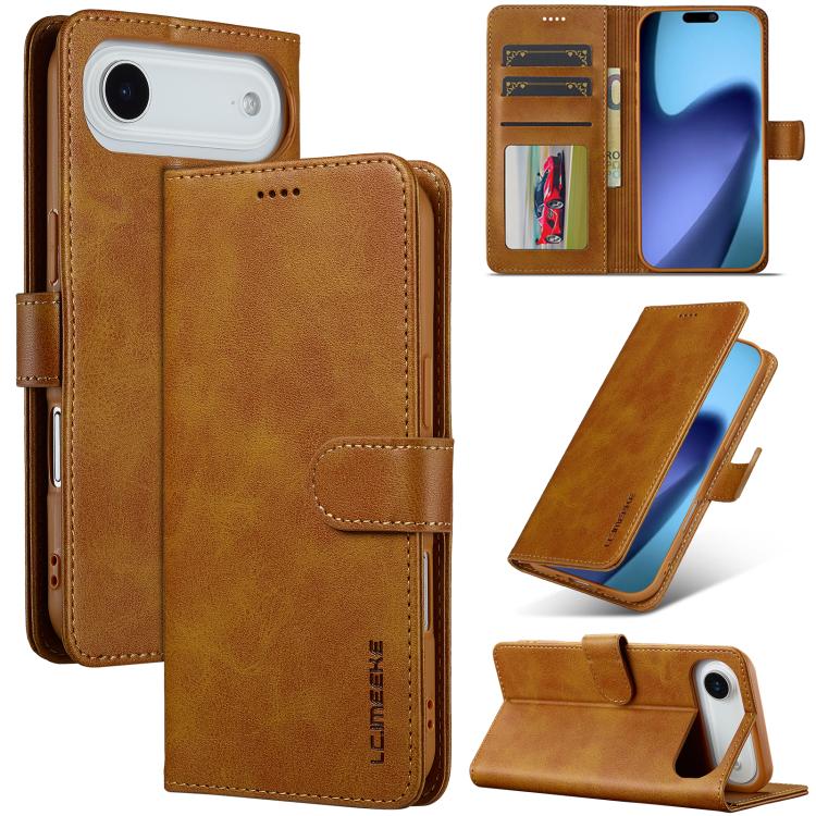 LC.IMEEKE Calf Texture Horizontal Flip Leather Case, For iPhone 17 Pro Max, For iPhone 17 Pro, For iPhone 17, For iPhone 17 Air, iPhone 16e, For iPhone 16 Pro Max