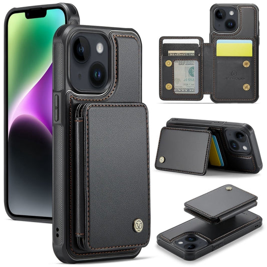 JEEHOOD J05 Business Magnetic Style RFID Leather Phone Case, For iPhone 14 Plus, For iPhone 14, For iPhone 14 Pro, For iPhone 14 Pro Max, For iPhone 13 Pro Max, For iPhone 13 Pro, For iPhone 13, For iPhone 12 / 12 Pro, For iPhone 12 Pro Max