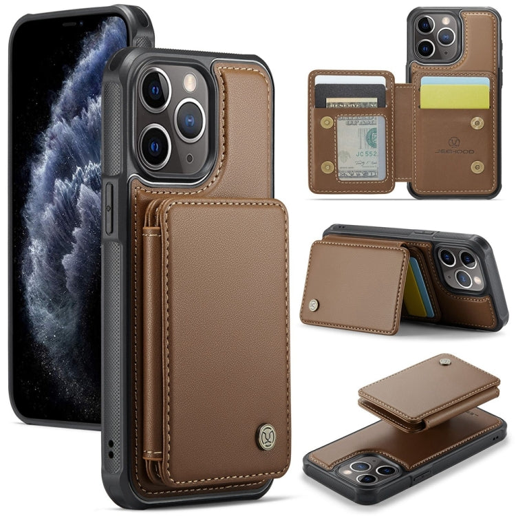 JEEHOOD J05 Business Magnetic Style RFID Leather Phone Case, For iPhone 11 Pro Max, For iPhone 11, For iPhone 11 Pro, For iPhone X / XS, For iPhone 8 Plus / 7 Plus / 6 Plus