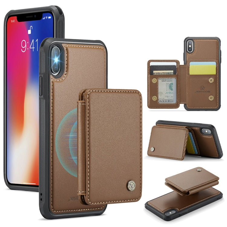 JEEHOOD J05 Business Magnetic Style RFID Leather Phone Case, For iPhone 11 Pro Max, For iPhone 11, For iPhone 11 Pro, For iPhone X / XS, For iPhone 8 Plus / 7 Plus / 6 Plus