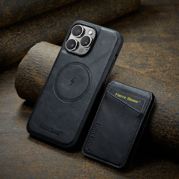 Fierre Shann Cowhide Vertical Flip Magnetic Card Holder Phone Case, For iPhone 12 Pro Max, For iPhone 12 Pro, For iPhone 11 Pro Max
