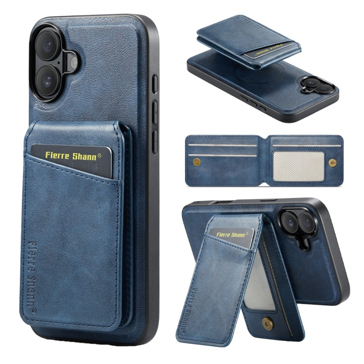 Fierre Shann Cowhide Vertical Flip Magnetic Card Holder Phone Case, For iPhone 16, For iPhone 15 Pro Max, For iPhone 15 Pro, For iPhone 14 Pro, For iPhone 14 Pro Max, For iPhone SE 2022 / SE 2020 / 8 / 7, For iPhone 13 Pro Max, For iPhone 13 Pro