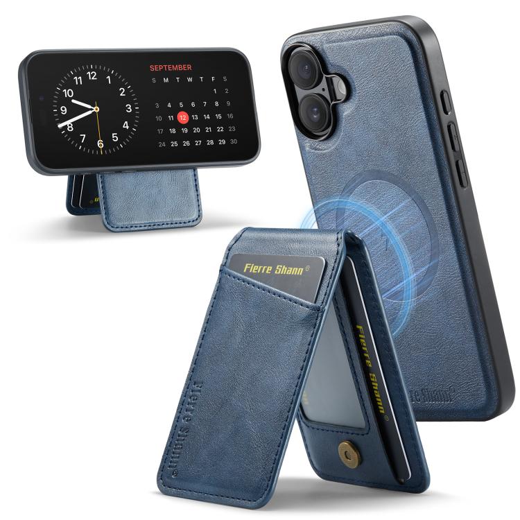 Fierre Shann Cowhide Vertical Flip Magnetic Card Holder Phone Case, For iPhone 17 Pro Max, For iPhone 17 Pro, For iPhone 17, For iPhone 17 Air, For iPhone 16e, For iPhone 16 Pro Max, For iPhone 16 Pro, For iPhone 16 Plus