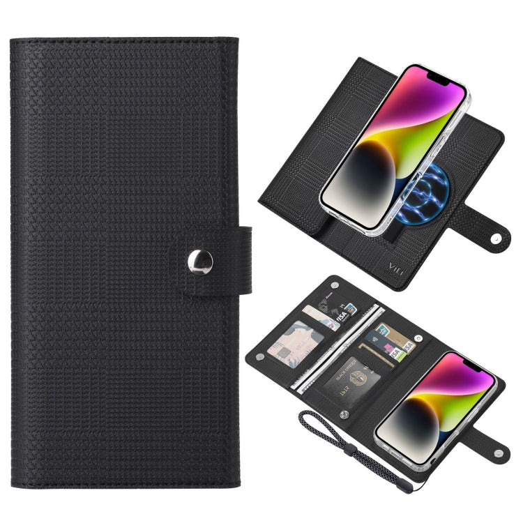 ViLi GHA-C Series RFID MagSafe Magnetic Flip Leather Phone Case, For iPhone 14, For iPhone 14 Pro, For iPhone 14 Pro Max, For iPhone 13 Pro Max, For iPhone 13 Pro, For iPhone 13