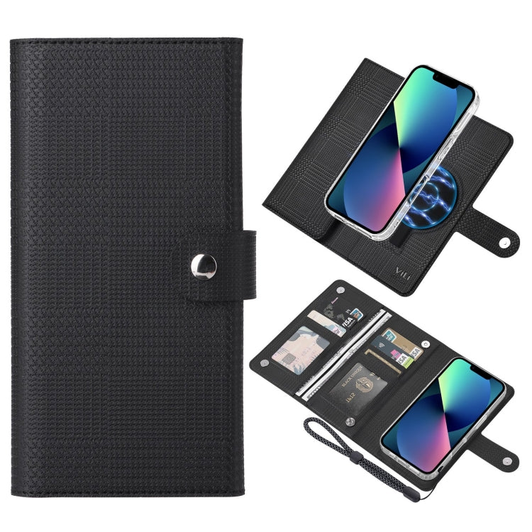 ViLi GHA-C Series RFID MagSafe Magnetic Flip Leather Phone Case, For iPhone 14, For iPhone 14 Pro, For iPhone 14 Pro Max, For iPhone 13 Pro Max, For iPhone 13 Pro, For iPhone 13