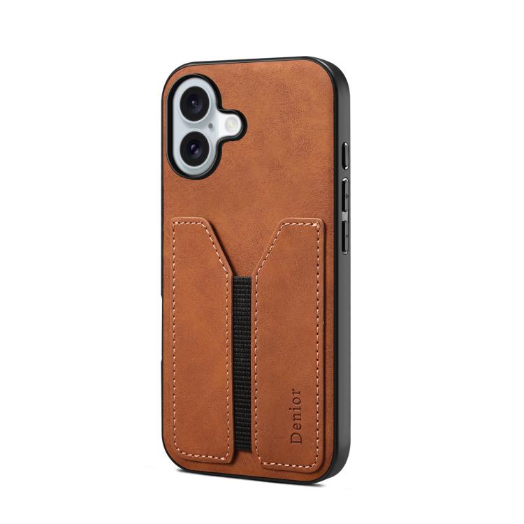 Denior D07 DV Elastic Card Slot PU Back Cover Phone Case, For iPhone 17 Pro Max, For iPhone 17 Pro, For iPhone 17, For iPhone 17 Air, For iPhone 16e, For iPhone 16 Pro Max, For iPhone 16 Pro, For iPhone 16 Plus, For iPhone 16