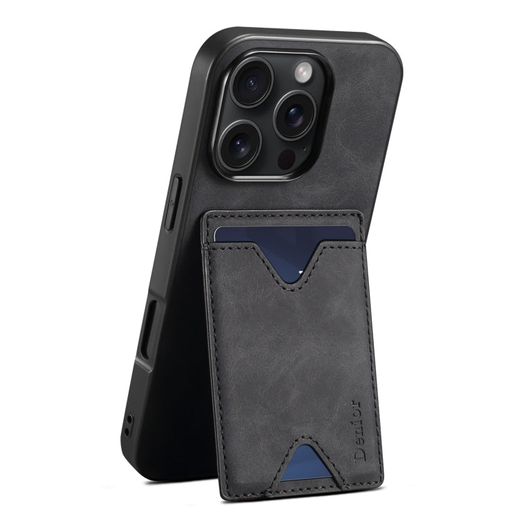 Denior D06 PU Back Cover Card Slot Holder Phone Case, For iPhone 17 Pro Max, For iPhone 17 Pro, For iPhone 17, For iPhone 17 Air, For iPhone 16e, For iPhone 16 Pro Max, For iPhone 16 Pro, For iPhone 16 Plus, For iPhone 16