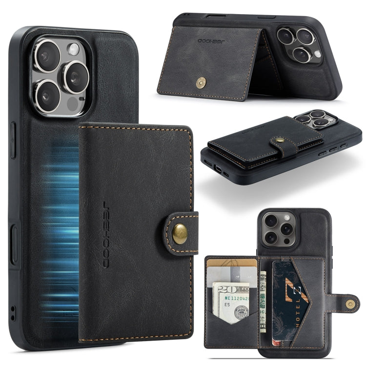 JEEHOOD J01 Retro Magnetic Detachable Wallet Phone Case, For iPhone 17 Pro Max, For iPhone 17 Pro, For iPhone 17 Air, For iPhone 16e, For iPhone 16 Pro Max, For iPhone 16 Pro