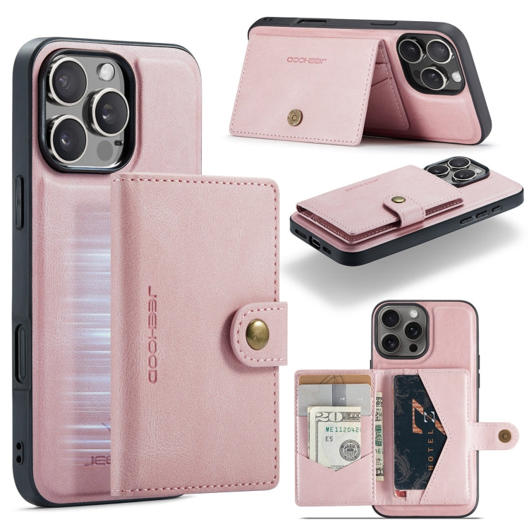 JEEHOOD J01 Retro Magnetic Detachable Wallet Phone Case, For iPhone 17 Pro Max, For iPhone 17 Pro, For iPhone 17 Air, For iPhone 16e, For iPhone 16 Pro Max, For iPhone 16 Pro