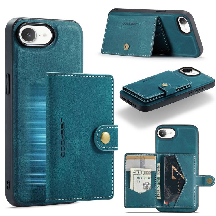 JEEHOOD J01 Retro Magnetic Detachable Wallet Phone Case, For iPhone 17 Pro Max, For iPhone 17 Pro, For iPhone 17 Air, For iPhone 16e, For iPhone 16 Pro Max, For iPhone 16 Pro