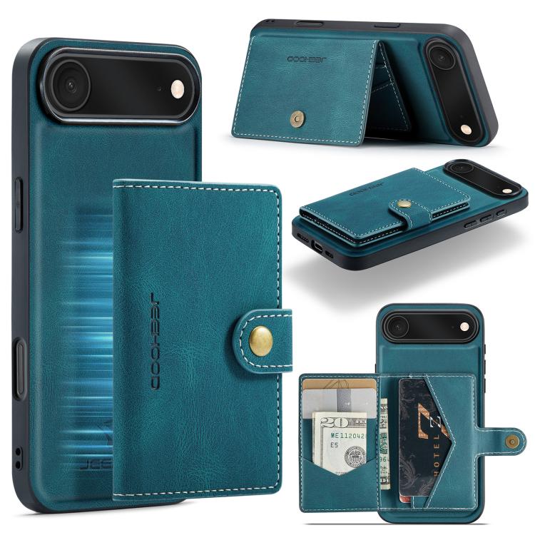 JEEHOOD J01 Retro Magnetic Detachable Wallet Phone Case, For iPhone 17 Pro Max, For iPhone 17 Pro, For iPhone 17 Air, For iPhone 16e, For iPhone 16 Pro Max, For iPhone 16 Pro
