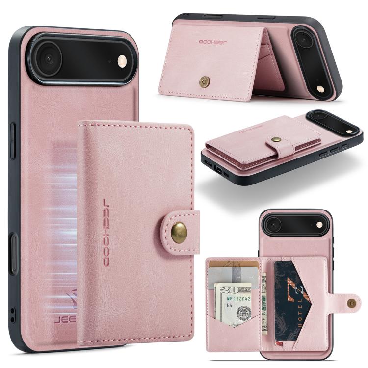 JEEHOOD J01 Retro Magnetic Detachable Wallet Phone Case, For iPhone 17 Pro Max, For iPhone 17 Pro, For iPhone 17 Air, For iPhone 16e, For iPhone 16 Pro Max, For iPhone 16 Pro