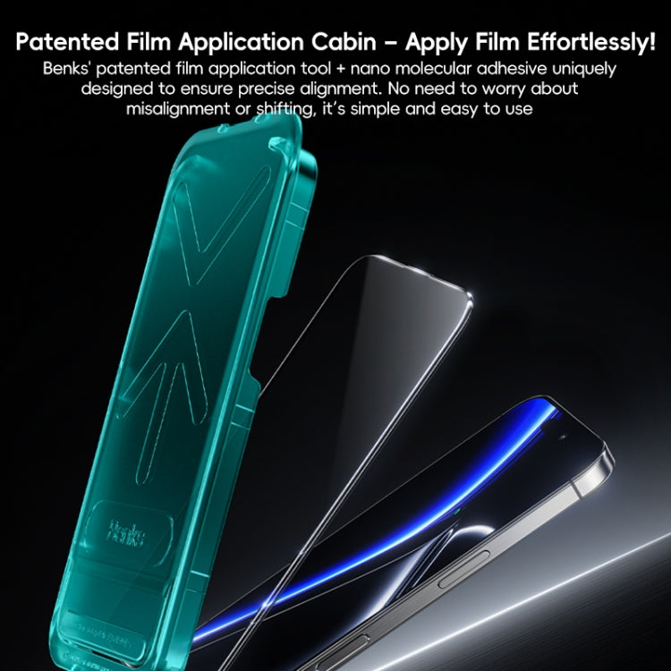 Benks King Kong Series Corning Sapphire Glass Film, For iPhone 16 Pro Max, For iPhone 16 Pro, For iPhone 16 Plus, For iPhone 16