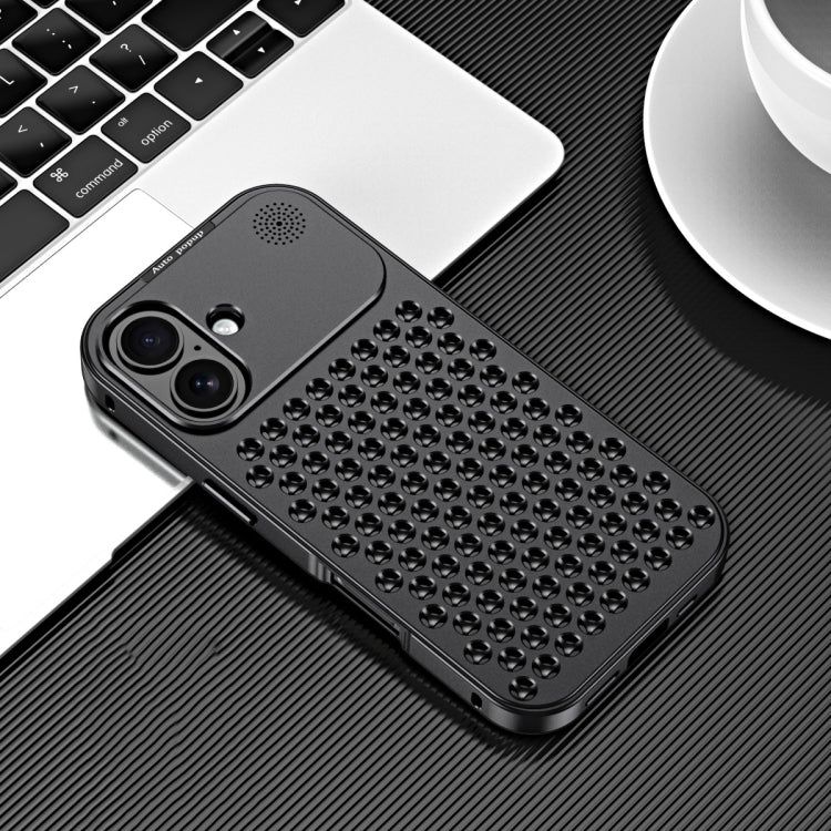 R-JUST RJ58 Aromatherapy Metal Cooling Phone Case, For iPhone 16 Pro Max, For iPhone 16 Plus, For iPhone 16
