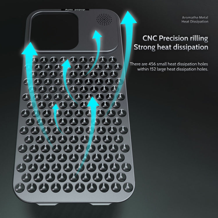 R-JUST RJ58 Aromatherapy Metal Cooling Phone Case, For iPhone 16 Pro Max, For iPhone 16 Plus, For iPhone 16