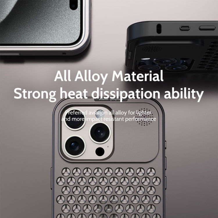 R-JUST RJ58 Aromatherapy Metal Cooling Phone Case, For iPhone 16 Pro Max, For iPhone 16 Plus, For iPhone 16