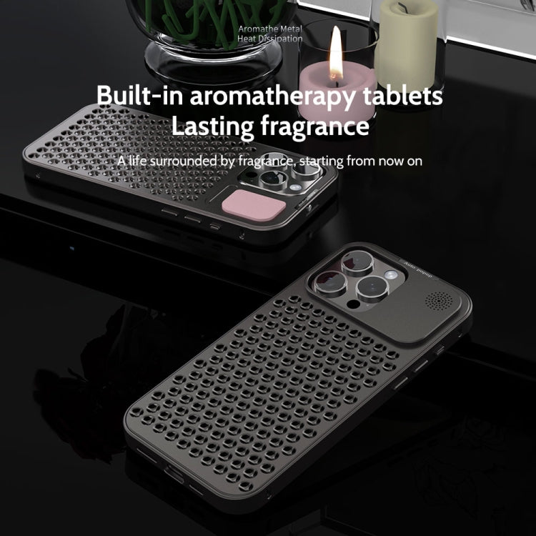 R-JUST RJ58 Aromatherapy Metal Cooling Phone Case, For iPhone 16 Pro Max, For iPhone 16 Plus, For iPhone 16
