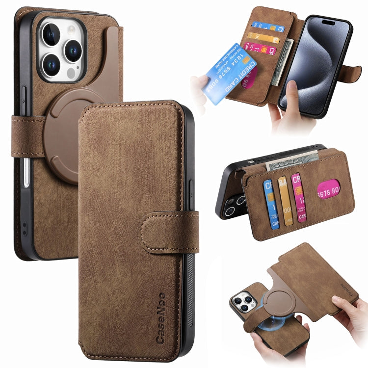 CaseNeo MagSafe RFID Anti-theft Retro Leather Phone Case