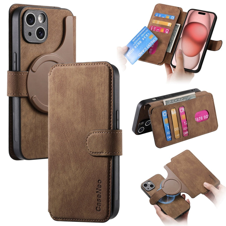CaseNeo MagSafe RFID Anti-theft Retro Leather Phone Case
