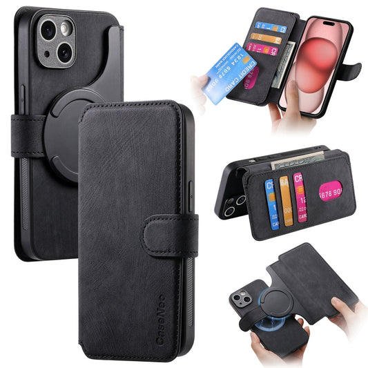 CaseNeo MagSafe RFID Anti-theft Retro Leather Phone Case