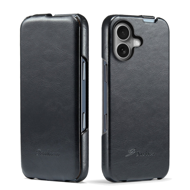 Fierre Shann 64 Texture Vertical Flip PU Leather Phone Case, For iPhone 16e, For iPhone 16 Pro Max, For iPhone 16 Pro, For iPhone 16 Plus, For iPhone 16