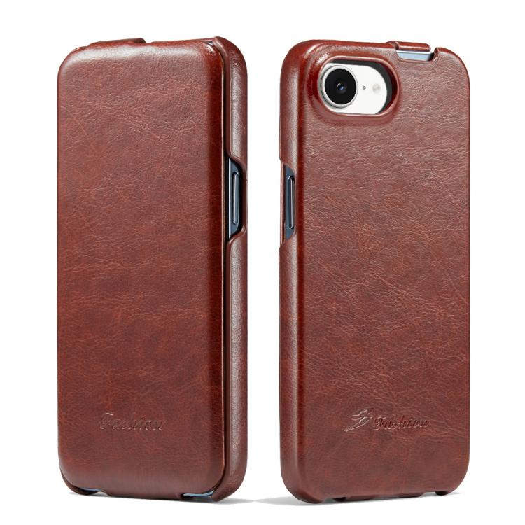 Fierre Shann 64 Texture Vertical Flip PU Leather Phone Case, For iPhone 16e, For iPhone 16 Pro Max, For iPhone 16 Pro, For iPhone 16 Plus, For iPhone 16