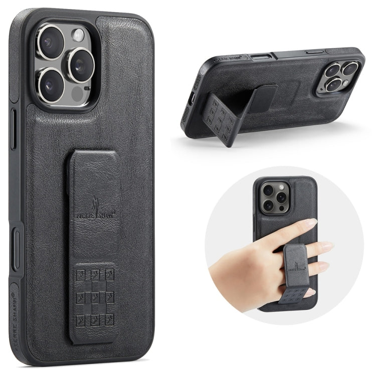 Fierre Shann Oil Wax Cow Leather Holder Back Phone Case, For iPhone 16e, For iPhone 16 Pro Max, For iPhone 16 Pro, For iPhone 16 Plus, For iPhone 16, For iPhone 15 Pro Max, For iPhone 15 Pro, For iPhone 15 Plus