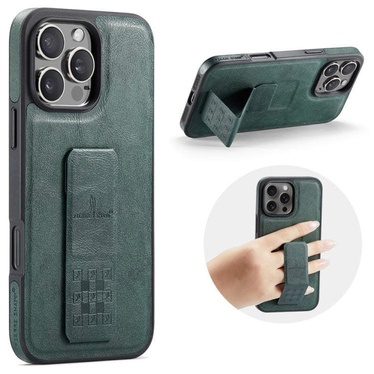 Fierre Shann Oil Wax Cow Leather Holder Back Phone Case, For iPhone 16e, For iPhone 16 Pro Max, For iPhone 16 Pro, For iPhone 16 Plus, For iPhone 16, For iPhone 15 Pro Max, For iPhone 15 Pro, For iPhone 15 Plus